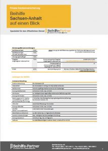 Beihilfe für Beamte in Sachsen-Anhalt Tabelle PDF Download Übersicht